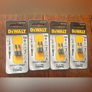 NEW DEWALT DWA1TX20IR2 1-inch T20 FlexTorq Impact Bit 2-count (4 packs)